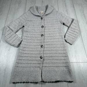 Sundance Gray Alpaca Wool Blend Long Cardigan Sweater Women's Medium Boho